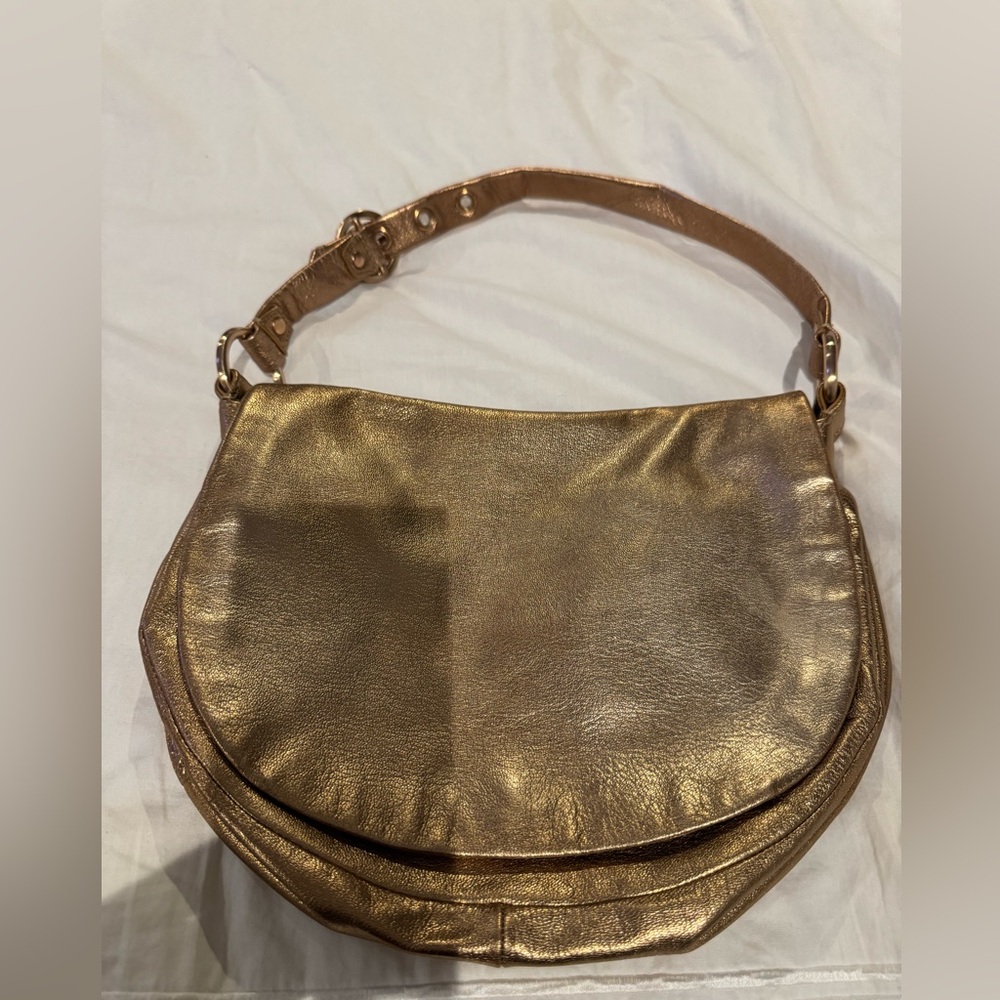 Coach Metallic Rose Gold Shoulder Bag